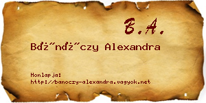 Bánóczy Alexandra névjegykártya
